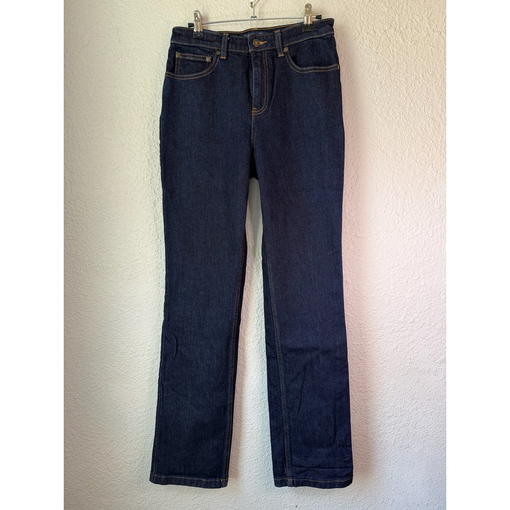 Brooks Brothers Womens Dark Wash Straight Leg Jeans Mid Rise Indigo Size 4